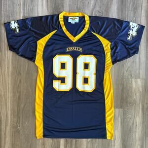 Vintage La Salle University Football Jersey Mens Size XL Explorers #98 Blue
